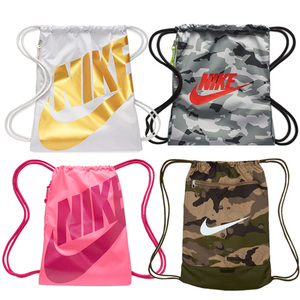 Nike耐克双肩包运动男背包抽绳包女训练健身包粉色篮球包束口袋