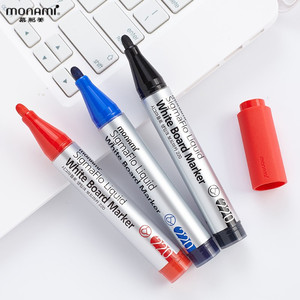 韩国慕那美monami直液式大容量白板笔220 白板书写笔可擦 12支装
