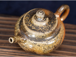 茗趣轩家居专营店天猫台湾陶艺师王文玉柴烧五福禅泡易泡壶茶盅公道