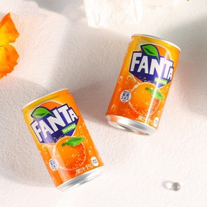 迷你罐 可口可乐FANTA芬达橙汁碳酸饮料日本进口铝罐装汽水160ml