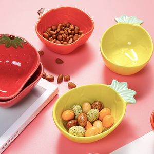 陶瓷水果造型火锅味碟 舒芙蕾慕斯杯蛋糕模具 仓鼠宠物卡通小食碟