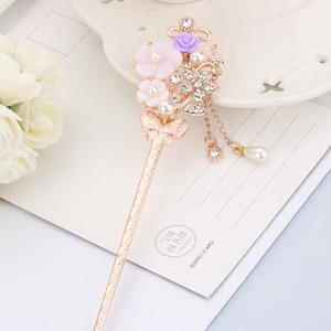 发簪古典簪子宫廷复古发簪韩国发饰镶钻流苏步摇新娘发钗盘发饰品