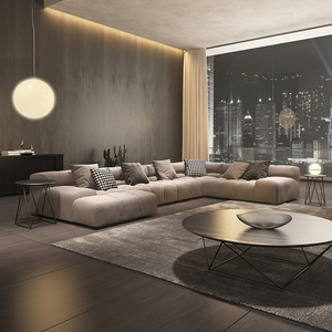 纳威2023新款布艺沙发北欧现代简约科技布大户型意式极简轻奢客厅