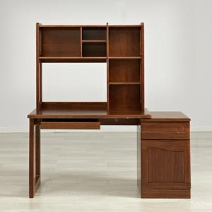 光明家具现代中式简约实木书桌架青少年书桌写字台电脑桌家用置物