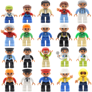 兼容乐高小人仔大颗粒拼插装积木散件配件人物角色职业公仔男孩子
