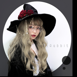 rubyrabbit【预约】魔女巡游 原创lolita丝绒女巫帽子万圣节宽檐