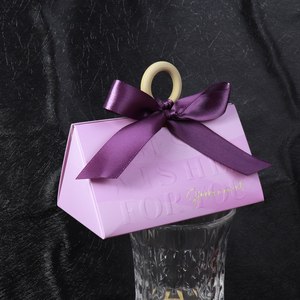 韩版结婚喜糖盒紫色简约精美空盒喜糖喜饼包装礼品口红礼物盒子