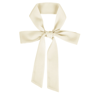白色米黄色哑光进口优质雪纺超细长条丝巾欧美飘带纯色围巾可定制