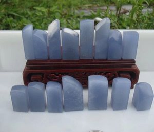 打包一组15方云南西峡蓝印章素章金石篆刻礼品收藏通透欣赏章包邮