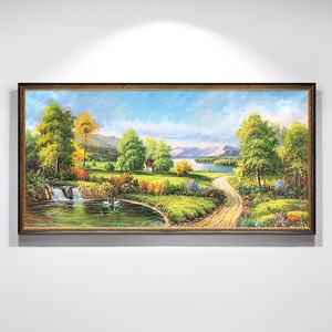 风景油画客厅现代简约