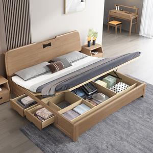 抽屉式床双人床收纳
