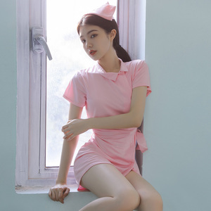 粉色护士短袖cosplay大码情趣内衣角色扮演制服诱惑职业装av同款
