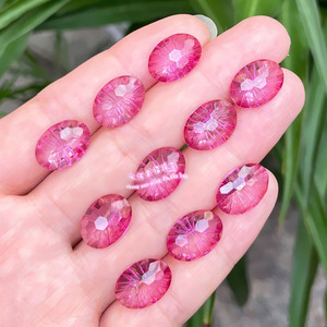 粉色托帕石戒面