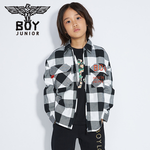 boy london童装旗舰新男女童黑白格子老鹰衬衫儿童j2033kg206703