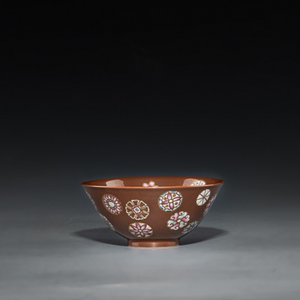 盛古珍玩 红炉紫金釉皮球花杯全满120ml景德镇陶瓷茶具茶杯