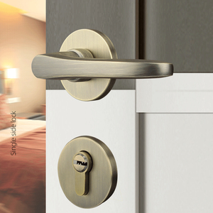 德国鸿瀛青古铜门锁分体新中式仿古美式家用房间室内门实木门锁具