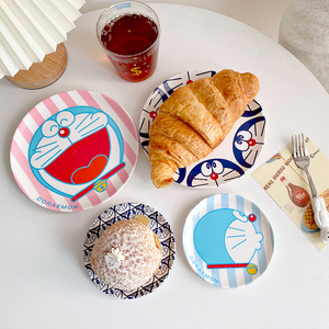 哆啦A梦系列餐具圆碟密胺碟子盘子家用儿童卡通可爱味碟骨碟圆碟