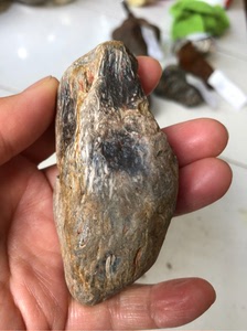 黑龙江天然彩色草花玉桫椤玉原石手把件雕刻料摆件103克