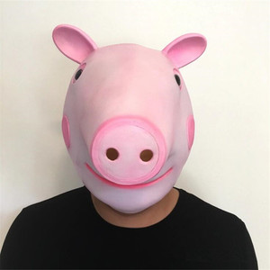 可爱小猪佩奇面具动物头套猪八戒抖音网红表演道具直播搞笑猪头面