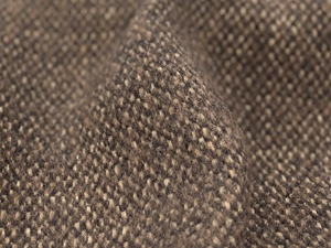 柔软垂感 深棕色编织风90%羊毛毛料面料秋冬西装马甲风衣外套布料