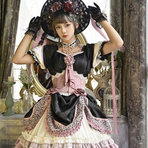 【小物预约玫瑰夫人】kc花丸手套束腰衬裙洛丽塔小金桔lolita原创