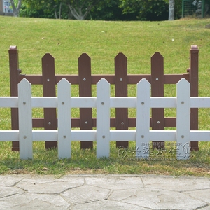 包立柱塑木栏杆户外PVC塑钢草坪围栏篱笆花园栅栏装饰庭院围挡