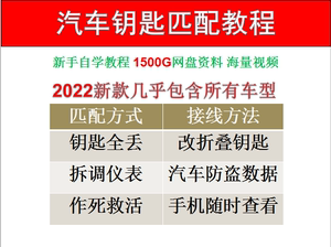 零基础自学配汽车钥匙实战教程遥控芯片防盗解码仪表改装视频教学