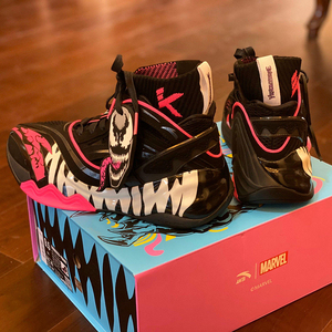 安踏kt6毒液篮球鞋破坏漫威联名款2021新款高帮耐磨男鞋112041102