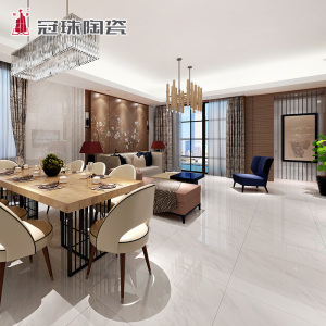 冠珠瓷砖gf-diq1t80992陶瓷白玉兰简约现代防滑商场同款