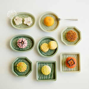 宋式青瓷茶点盘小号精致陶瓷中式古风宋代餐具糕点坚果点心小碟子