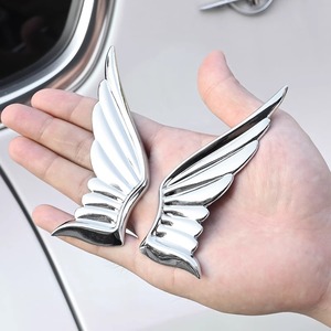 天使之翼翅膀金属车贴个性3D创意车标改装天使尾标车身贴汽车装饰