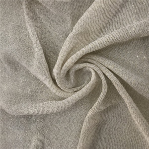 桑蚕丝高端真丝时装金丝金线皱皱纱面料披肩连衣裙时尚衬衫服布料