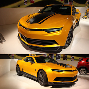 雪佛兰进口科迈罗大黄蜂车贴拉花变形金刚背带平行线机盖贴纸包邮