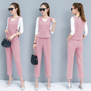 套装女装秋装新款修身显瘦气质名媛小香风唯品会特卖时尚三件套潮