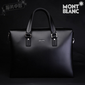 吕婧闻淘宝限时特价montblanc万宝龙 男士商务公文包 纯皮纯色拉链