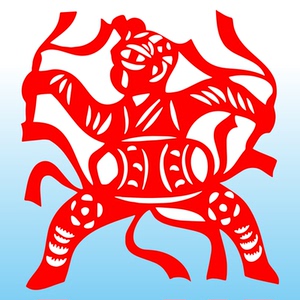 陕西安塞腰鼓剪纸陕北中国民间传统文化创学校幼儿园特色礼品装饰