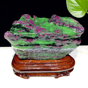 招财镇宅红绿宝天然原石原矿 石来运转办公摆件 商务礼品石头精品