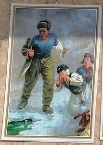 朝鲜 2004 邮资片 访华 油画 绘画 罗胜教