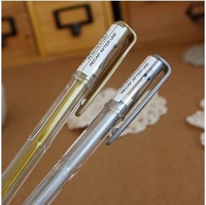 正品日本三菱um100|um-100|涂鸦笔|中性笔0.8mm|金银两色可选