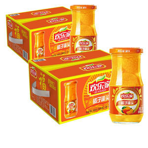 【24瓶】欢乐家橘子罐头256g*24瓶整箱装玻璃瓶新鲜桔子水果罐头