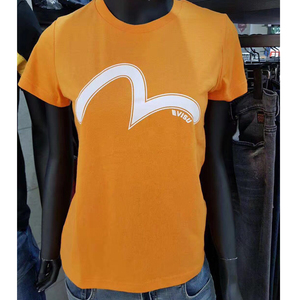 韩国正品evisu福神休闲新款短袖t恤男女情侣款