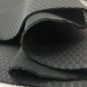 六角孔三明治3D足球格网布蜂窝孔网布透气防尘骑行面罩网复合布料