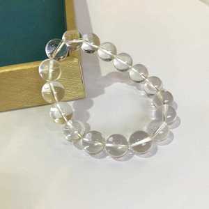 天然5A白水晶手链 透明珠子巴西水晶手串 净体水晶男女款尺寸12MM
