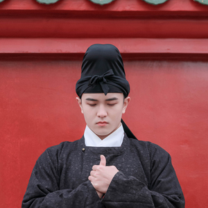 唐代幞头乌衣巷复原陶俑折上巾发冠圆领袍配饰头巾3d打印汉服巾帽