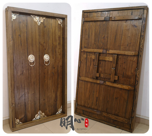 定制仿古木门庭院中式大门实木农村别墅对开门双开老式门家用进户