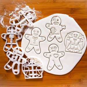 圣诞节主题翻糖切模快乐姜饼人蛋糕压模立体印花饼干烘焙模具