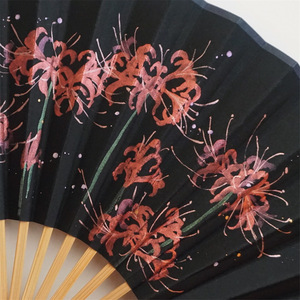 折扇狐扇子男女式古风中国风汉服配饰随身红彼岸花折叠扇定制0人付款
