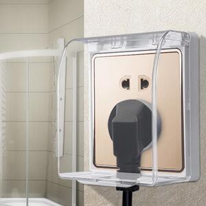 86型电插座保护盖墙上装饰安全插座儿童防护盖罩家用防水盖面板罩