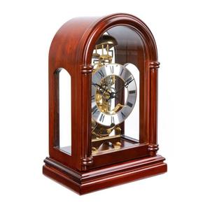 美式复古机械座钟客厅家用报时台钟欧式时钟老式桌面台式摆钟坐钟