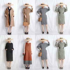 【两件包邮】10月20号晚9点半 vintage 古着孤品日本制羊毛连衣裙